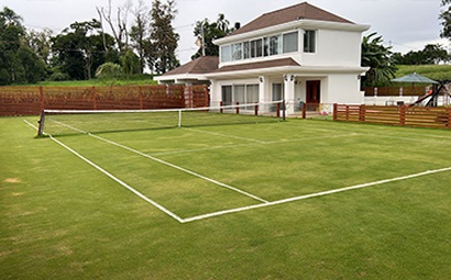 Quadra de tênis de Grama Natural Quadra de tênis de Grama