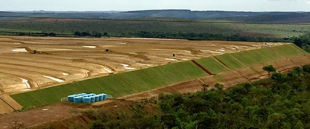 Grama para rodovia BR 040 Brasília - contenção de talude